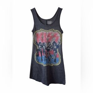 KISS Graphic Tank Top Dress Rock Band Tee Grunge Y2K Edgy Medium
